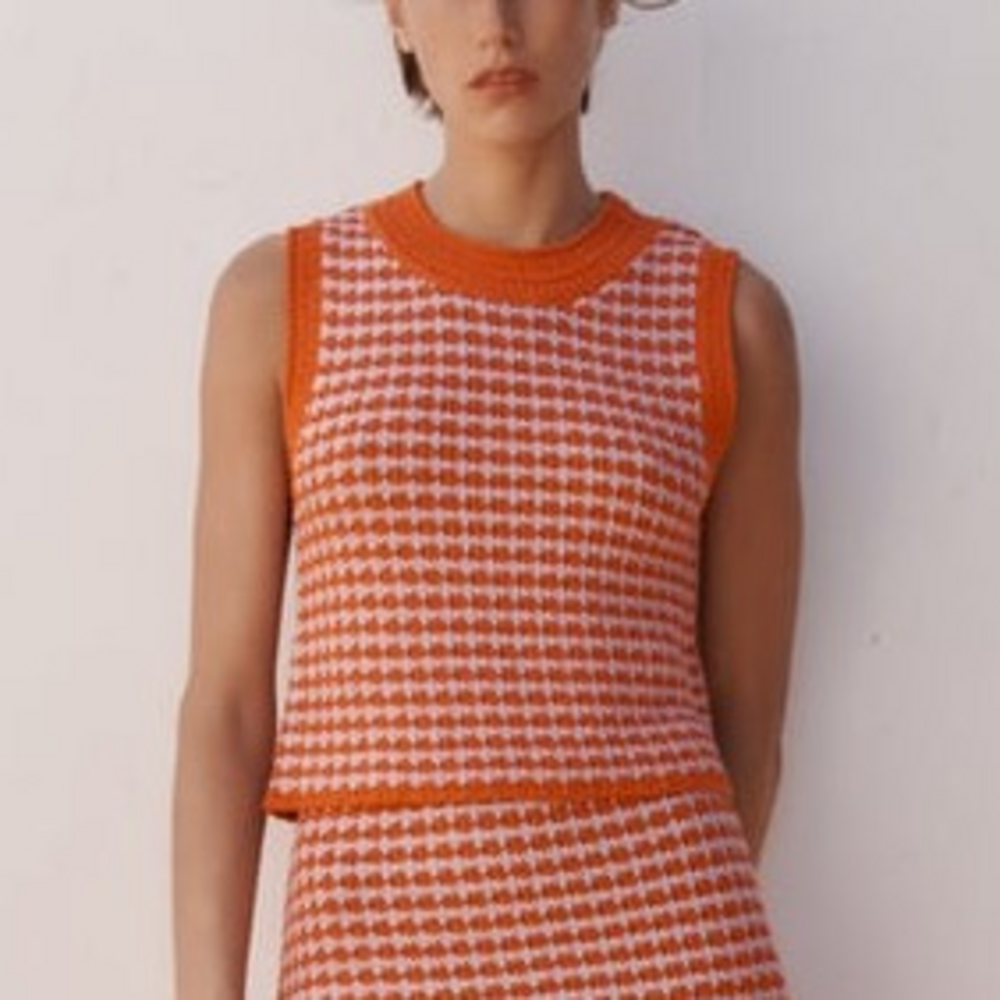 Plaid Crochet Top